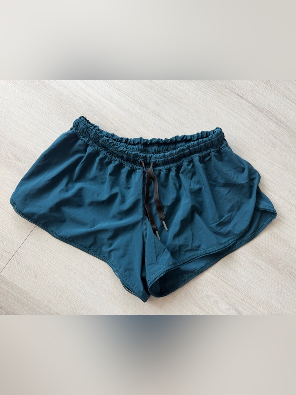 lululemon athletica Deep Teal Running Shorts with Drawstring
